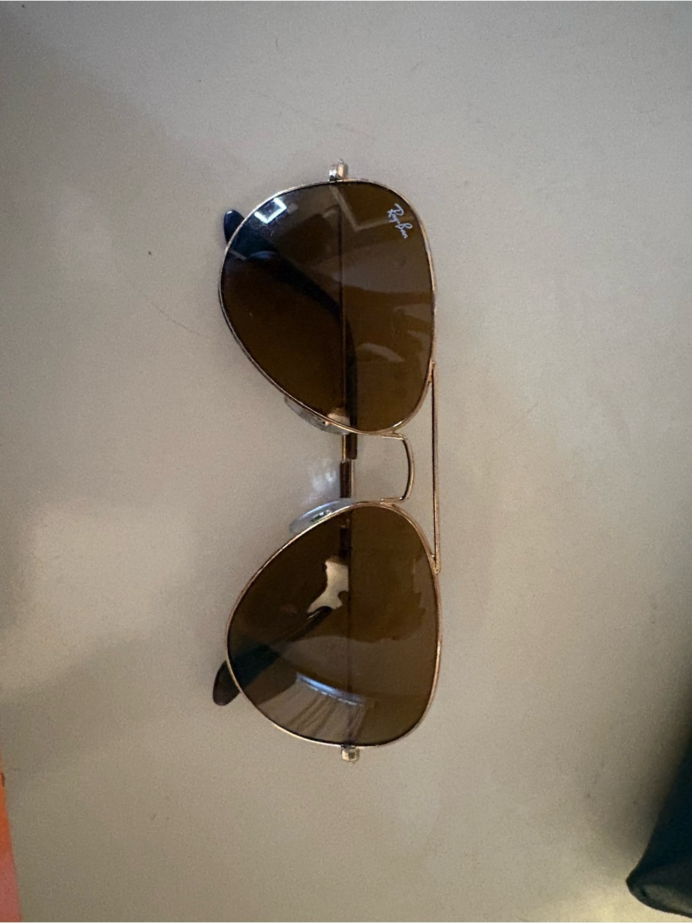 Ray-Ban Aviator Sunglasses with Brown Lenses